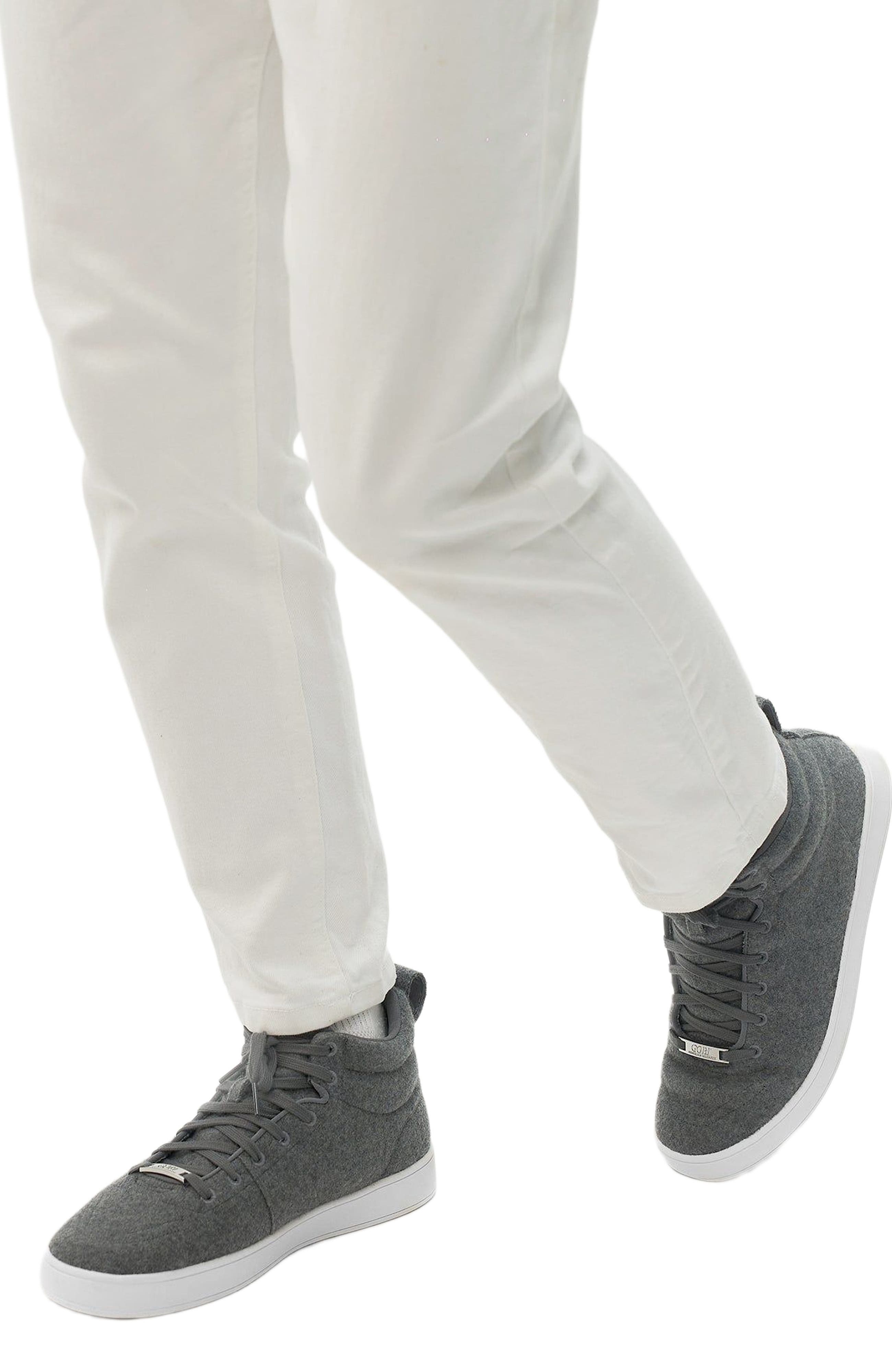 Cashmere High-Top Sneakers, Alternate, color, stone gray