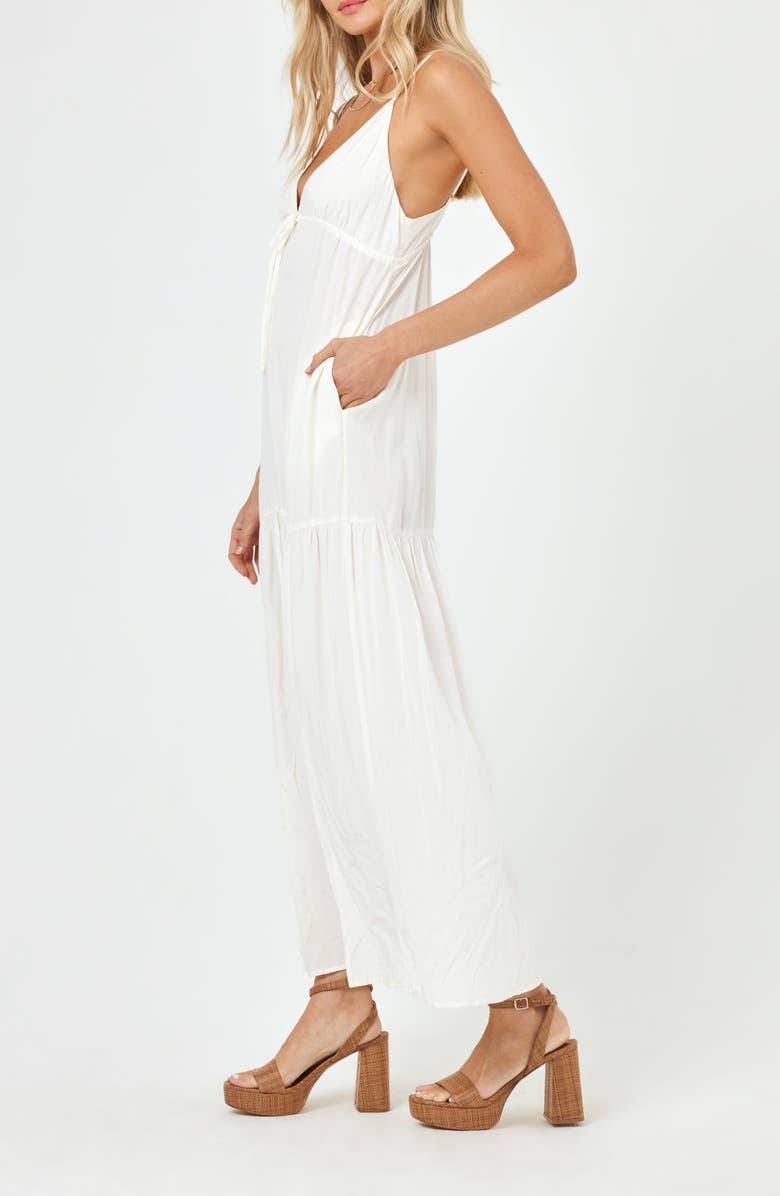 LSPACE Victoria Drawstring Empire Waist Cover-Up Dress, Alternate, color,