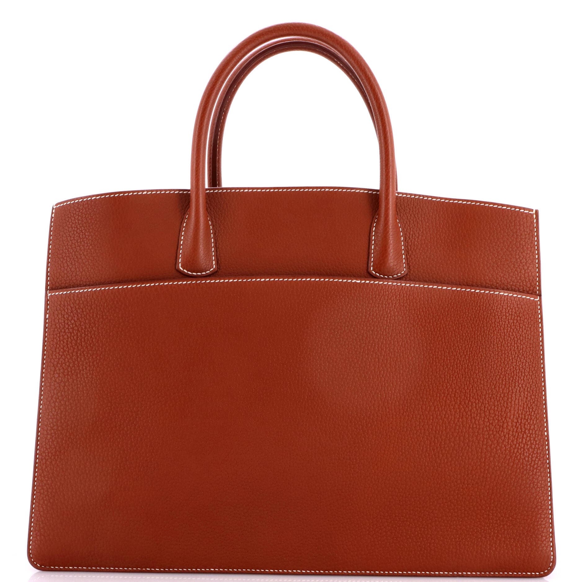 White Bus Bag Leather 39, Main, color, Brown