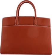 Pre-Owned Hermes White Bus Bag Leather 39