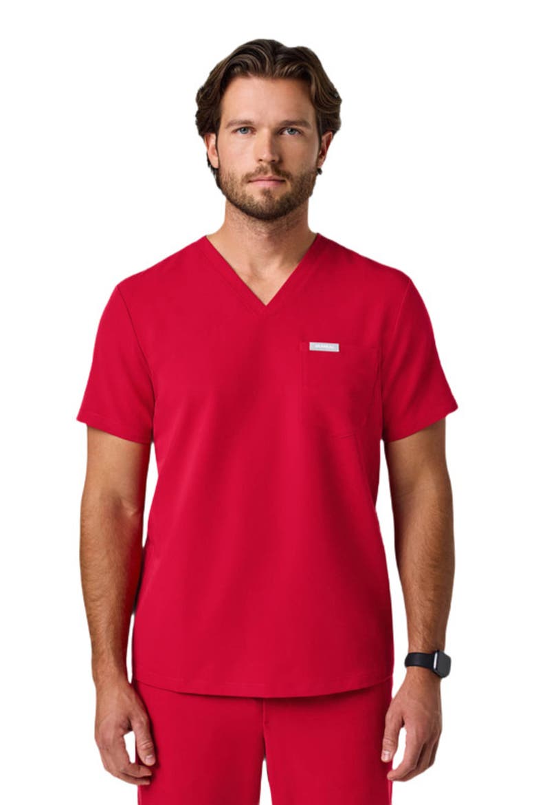 UltraLAST Essential Performance Men's 5-Pocket Scrub Set, Alternate, color, Red
