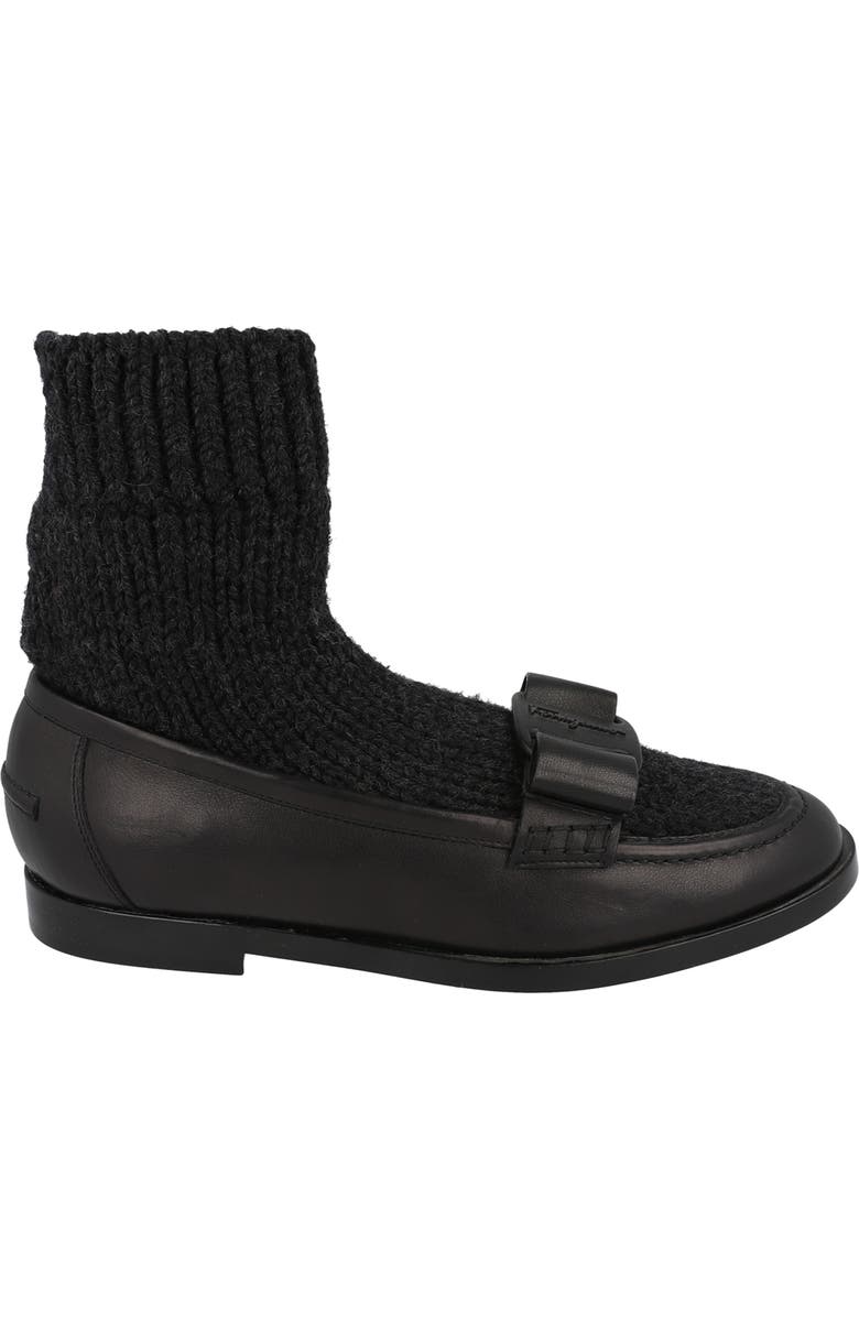 FERRAGAMO Vit Art Wool Sock Bow Loafer, Alternate, color,