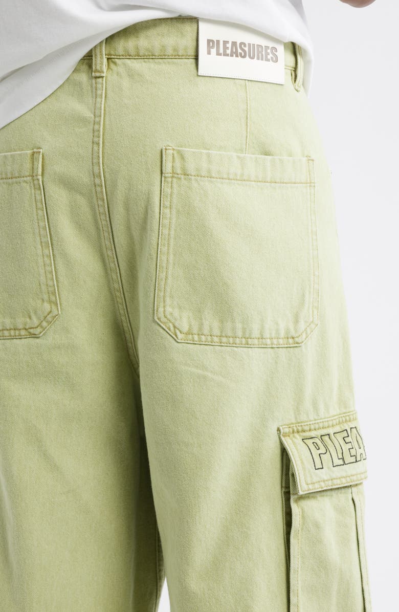 PLEASURES Sinful Baggy Cargo Jeans, Alternate, color, Mint Creme