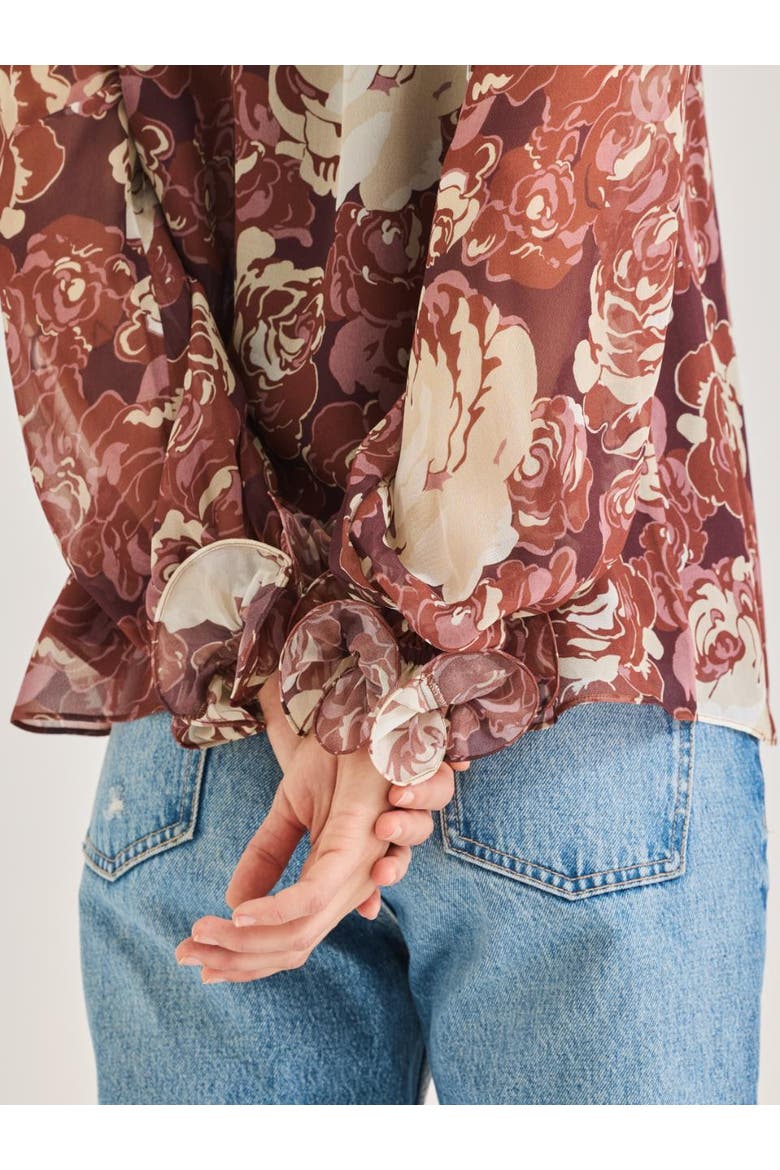 Sarita Long-Sleeve Top, Alternate, color, RAISIN COMBO