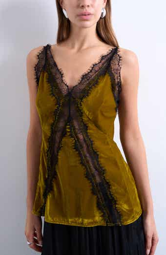 Topshop Velvet & Lace Camisole