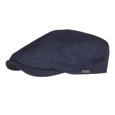 Men's Hopsack Linen Slim Newsboy Cap