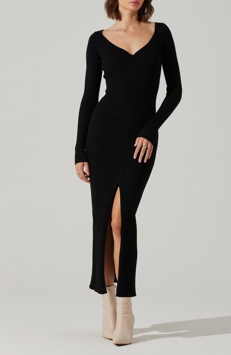 ASTR the Label Glenda Long Sleeve Rib Sweater Dress, Alternate, color,
