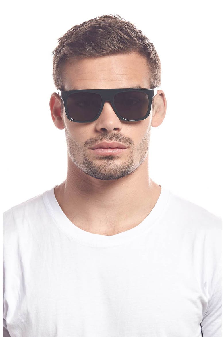 Covert Modern 56mm Flat Top Sunglasses, Alternate, color, KHAKI/ KHAKI MONO