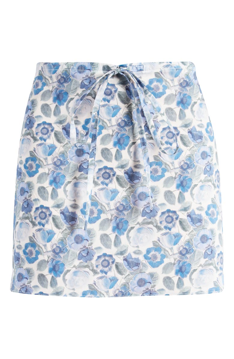 COMING OF AGE x Liberty London Heidi Rose Print Tie Waist Skirt, Alternate, color, Heidi Rose Blue