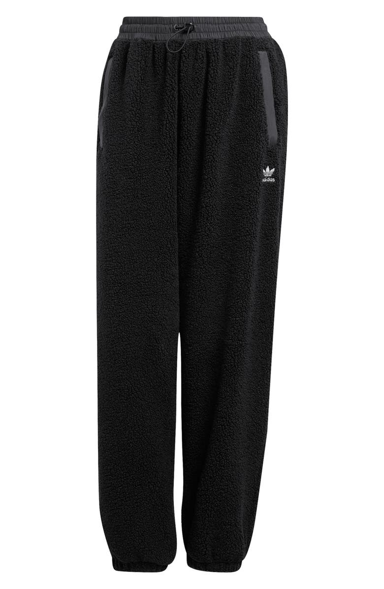 adidas Originals Recycled Polyester Teddy Fleece Track Pants, Alternate, color,