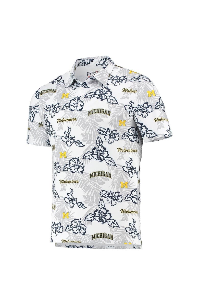 Reyn Spooner Men's Reyn Spooner White Michigan Wolverines Performance Polo, Alternate, color, White