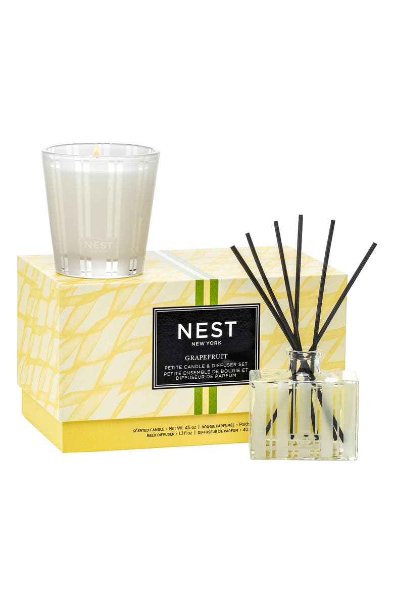 NEST New York Grapefruit Scented Petite Candle & Diffuser Gift Set, Alternate, color, 