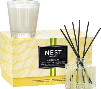 Grapefruit Scented Petite Candle & Diffuser Gift Set