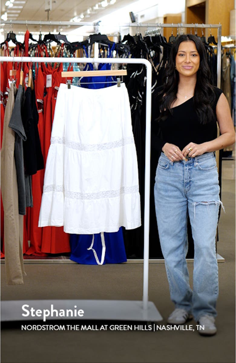 Lace Trim Tiered Skirt, sales video thumbnail