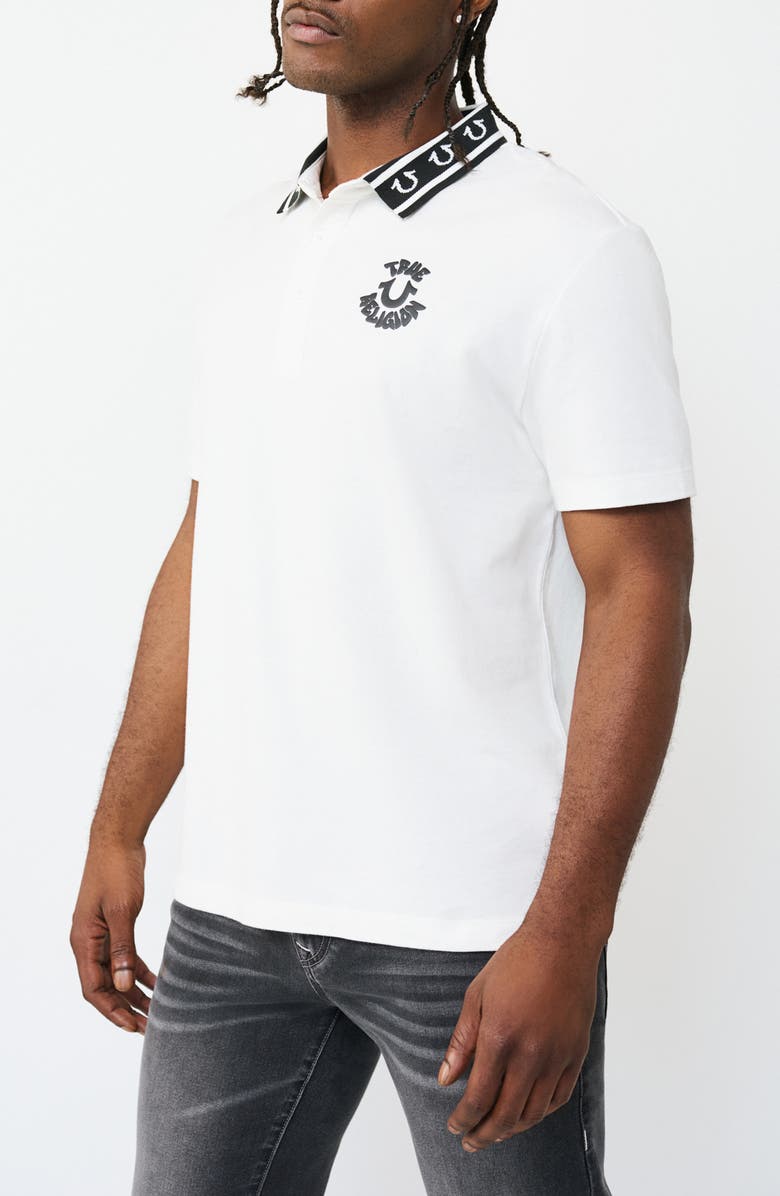 True Religion Piqué Knit Polo, Alternate, color, 