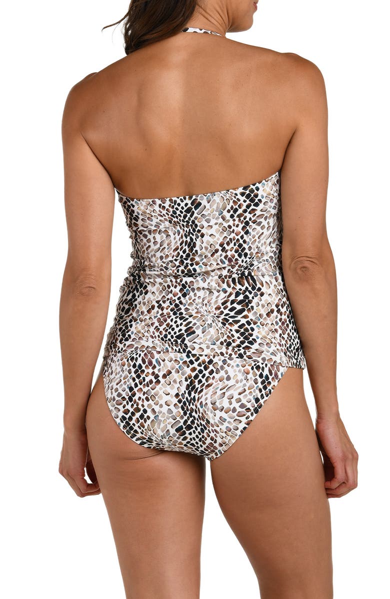 La Blanca Wild Whispers Twist Tankini Top, Alternate, color, Taupe