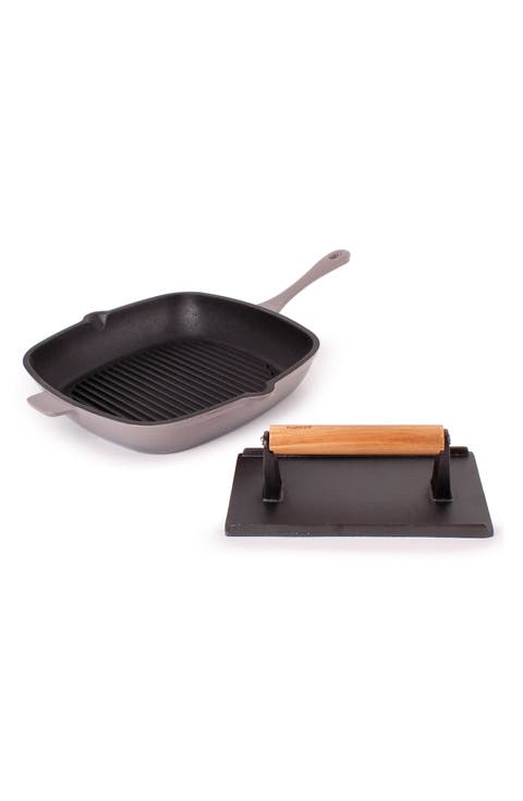 2-Piece Cast Iron Grill Set