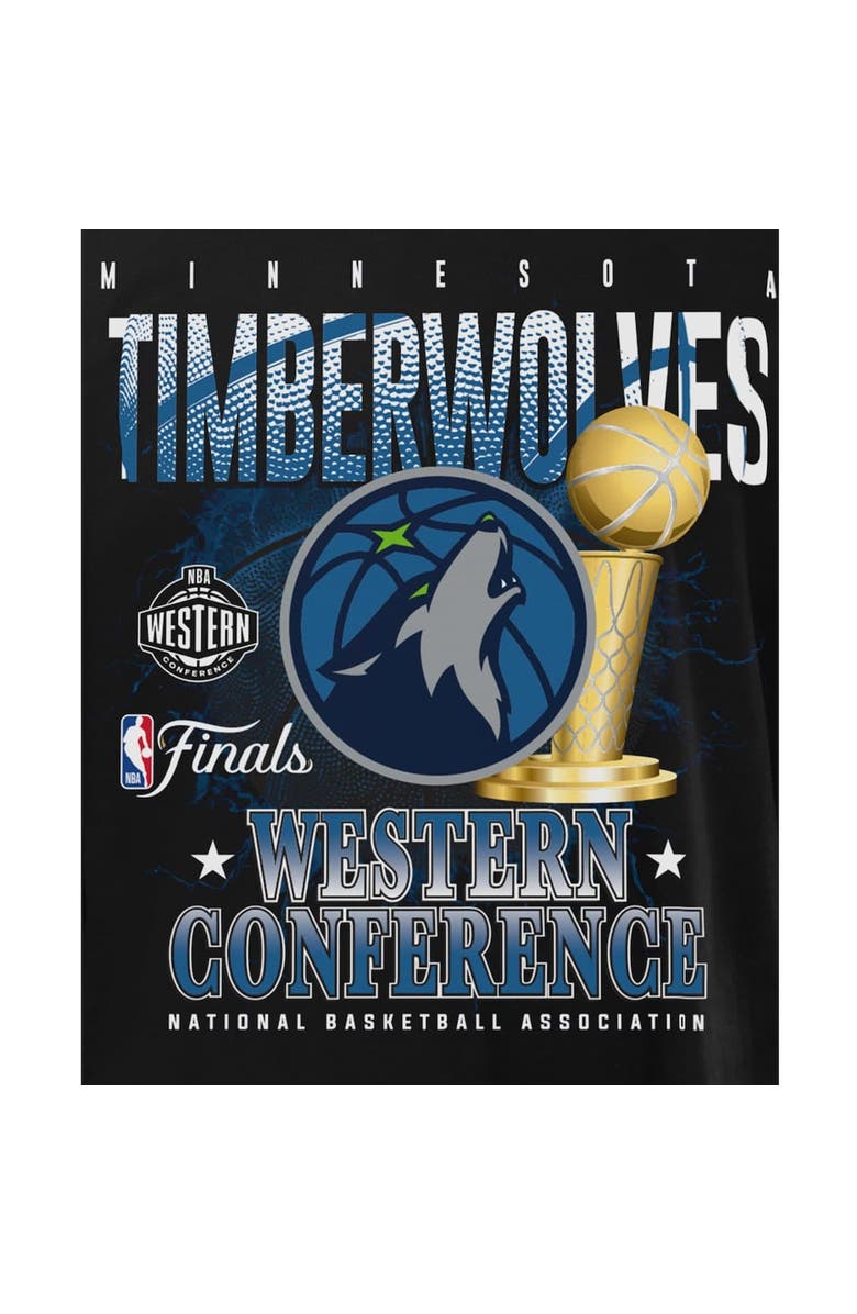 New Era Men's New Era  Black Minnesota Timberwolves 2025 Western Conference Finals T-Shirt, Alternate, color, 