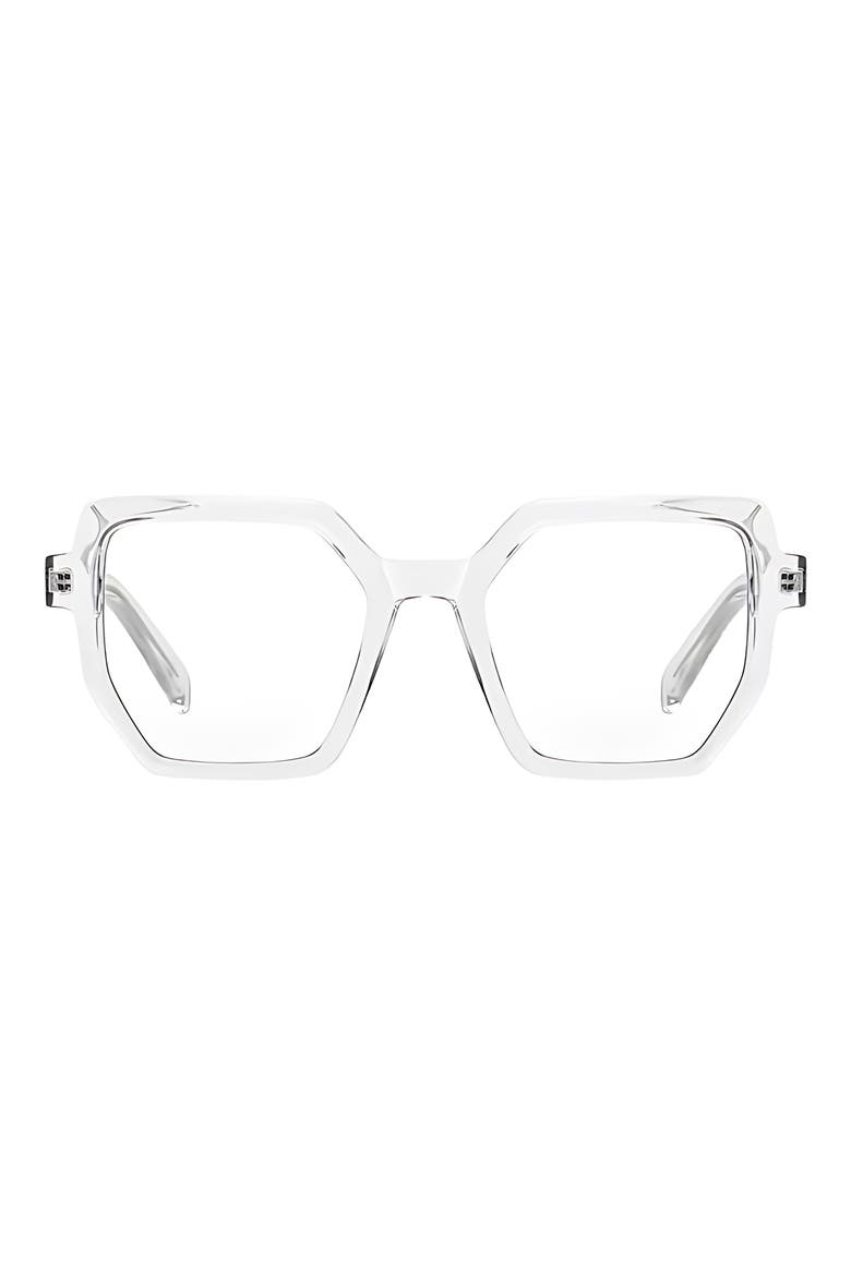 Monroe 48mm Square Blue Light Blocking Glasses, Main, color, CLEAR / CLEAR