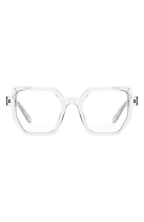 Fifth & Ninth Monroe 48mm Square Blue Light Blocking Glasses In White