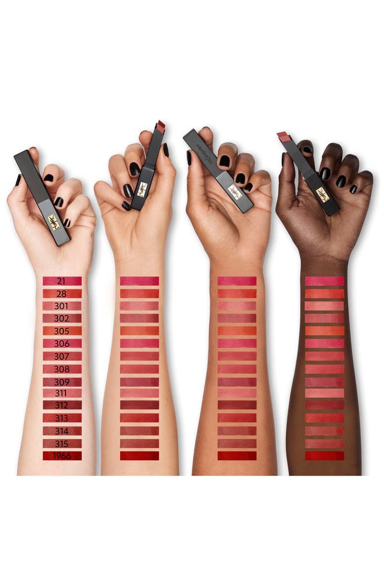 The Slim Velvet Radical Matte Lipstick, Alternate, color, 320 SCORCHING BROWN