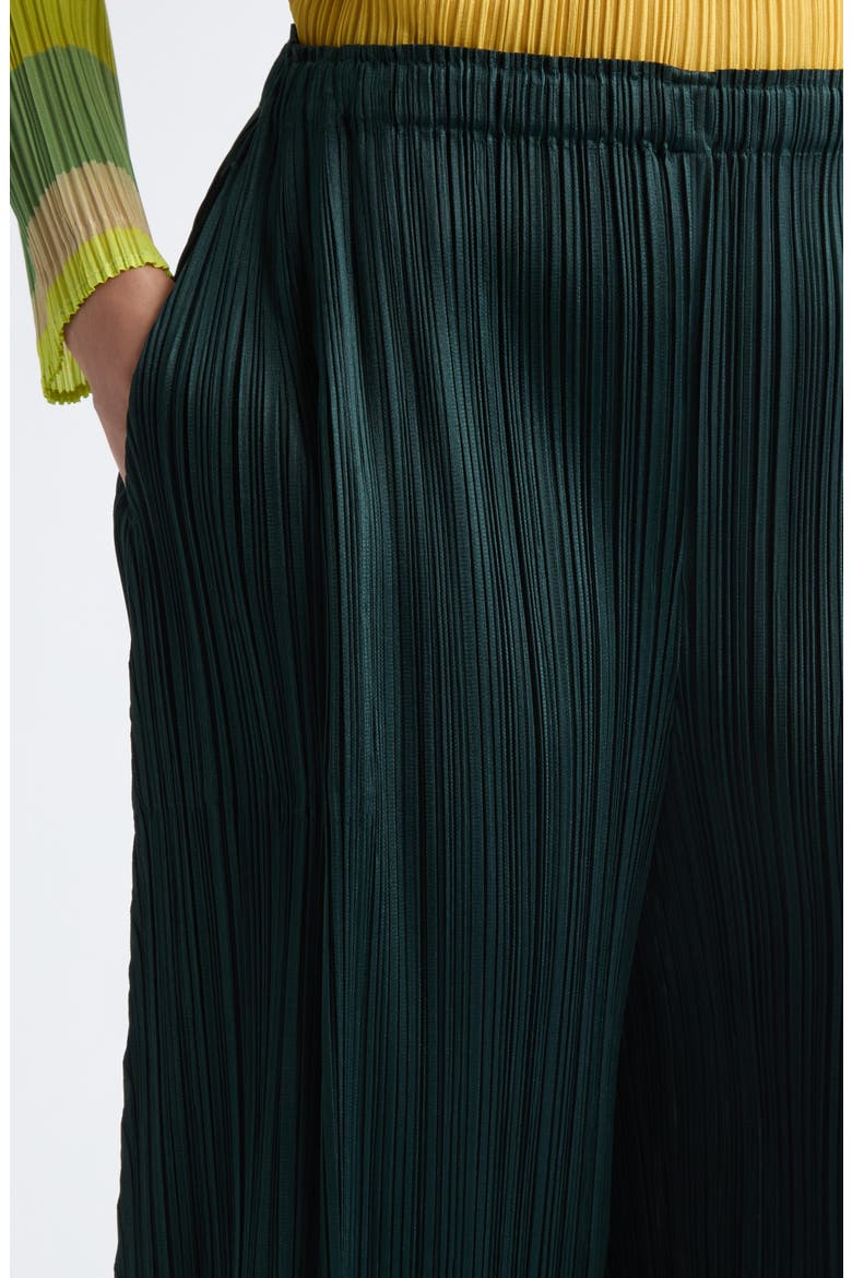 Monthly Colors October Pleated Pants, Alternate, color, DARK GREEN