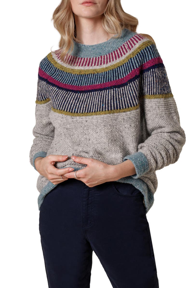 Celtic & Co. Statement Donegal Wool Sweater, Alternate, color,