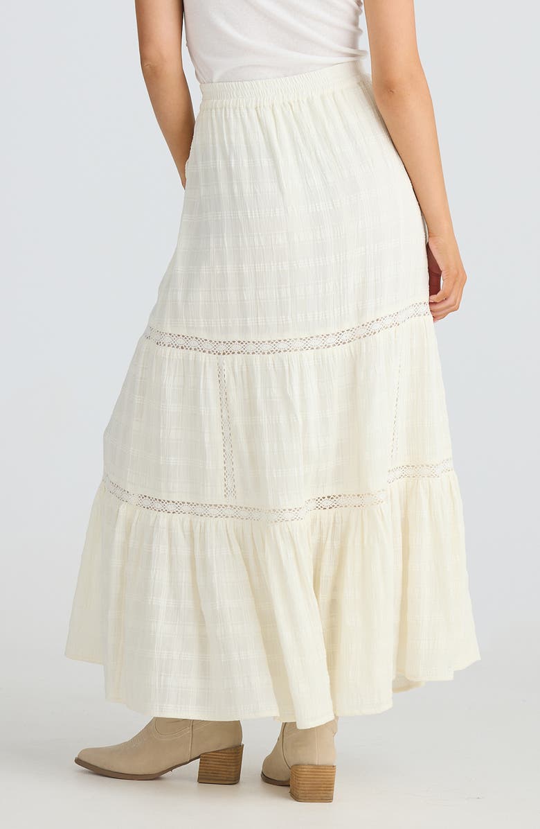 Talisman the Label Aurora Tiered Maxi Skirt, Alternate, color, Off White