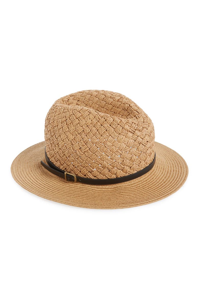 Braided Straw Panama Hat, Main, color, NATURAL