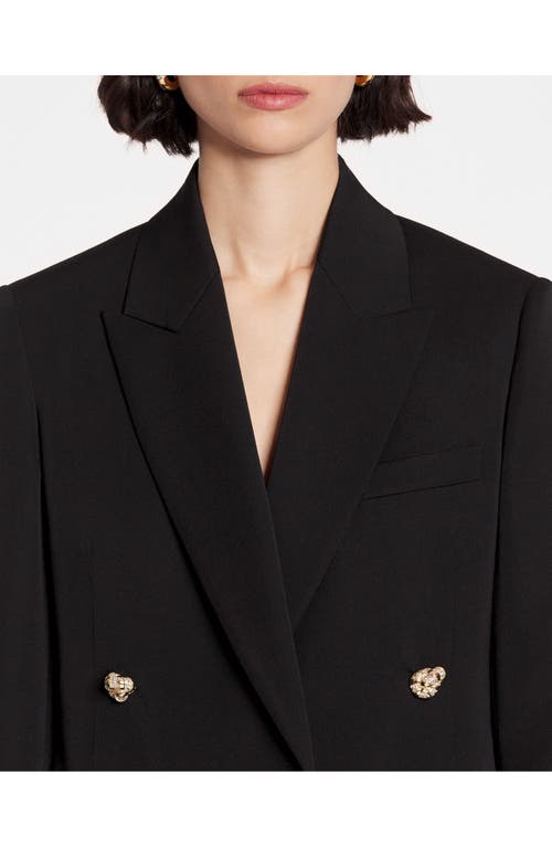 Lanvin Jewel-buttons Open-front Blazer In Black