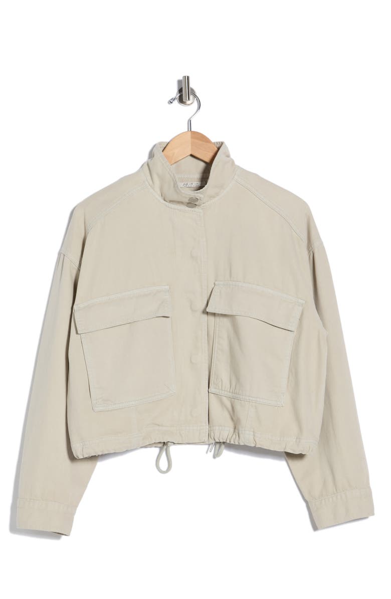 Scotch & Soda Cropped Utility Jacket, Main, color, Mineral Grey