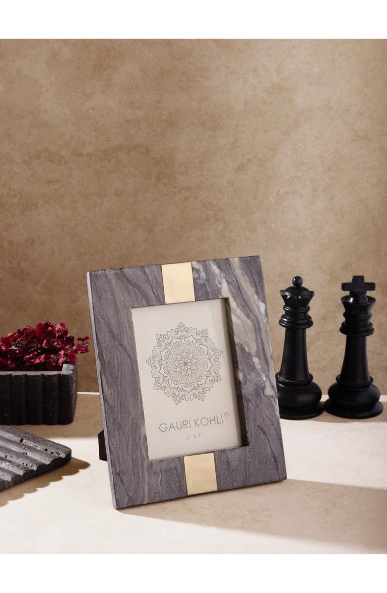 GAURI KOHLI Skye Onyx Picture Frame, Alternate, color, Mocha Brown