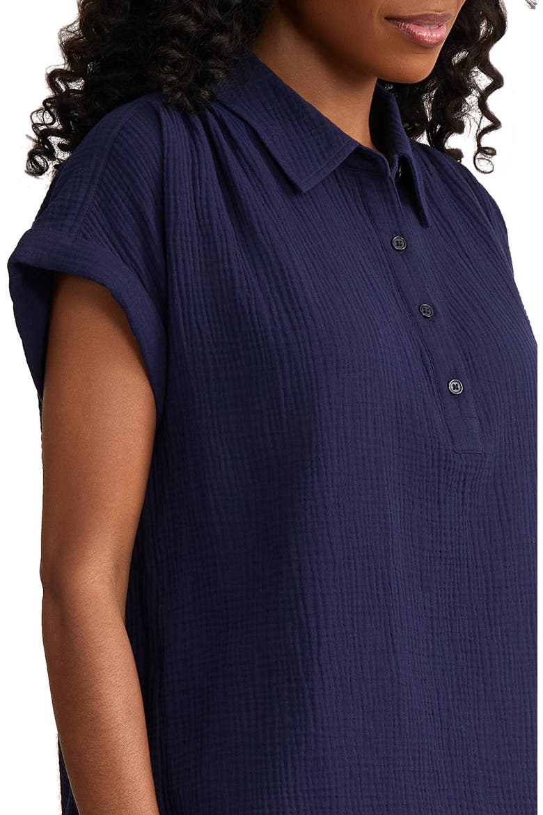 Gauze Top, Alternate, color, PACIFIC NAVY