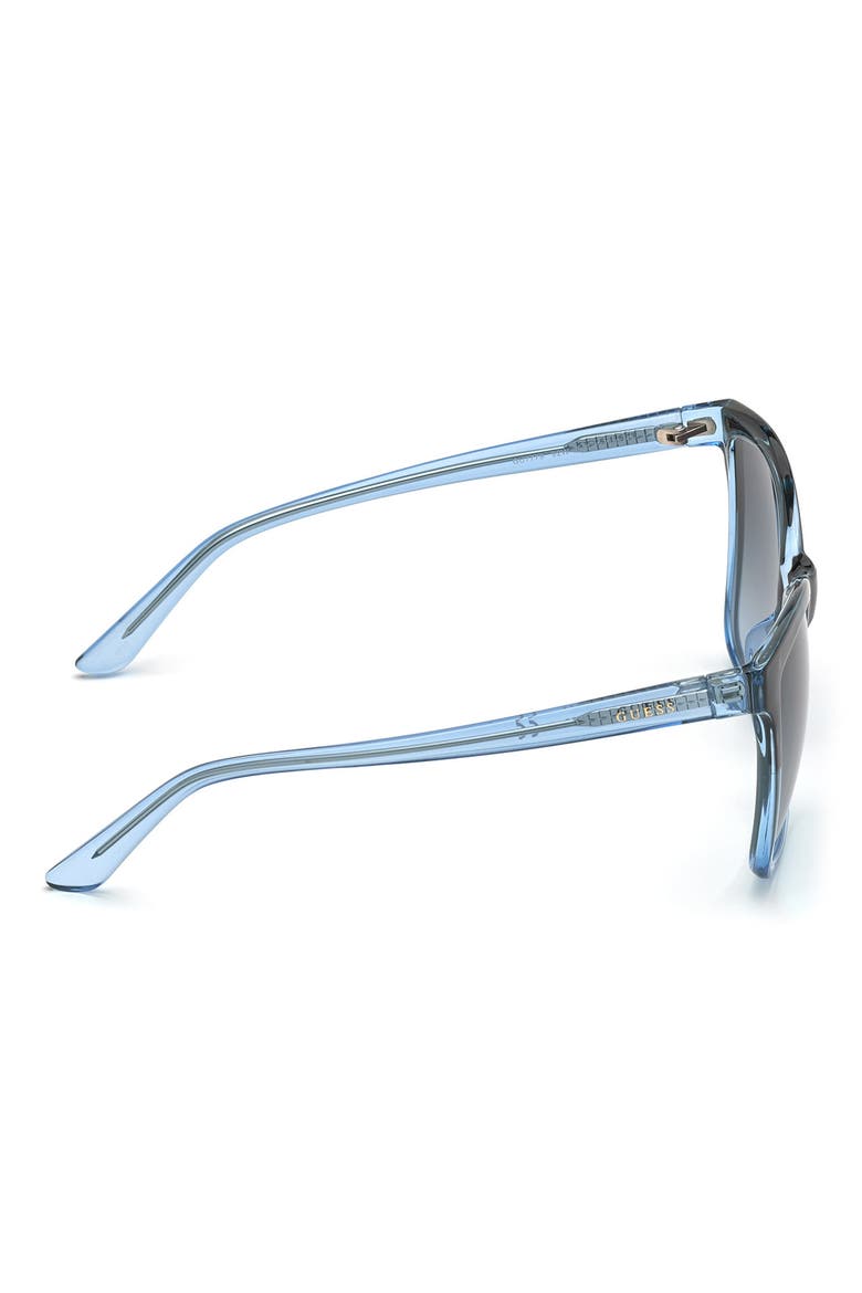 57mm Gradient Lens Cat Eye Sunglasses, Alternate, color, BLUE/ OTHER / GRADIENT BLUE