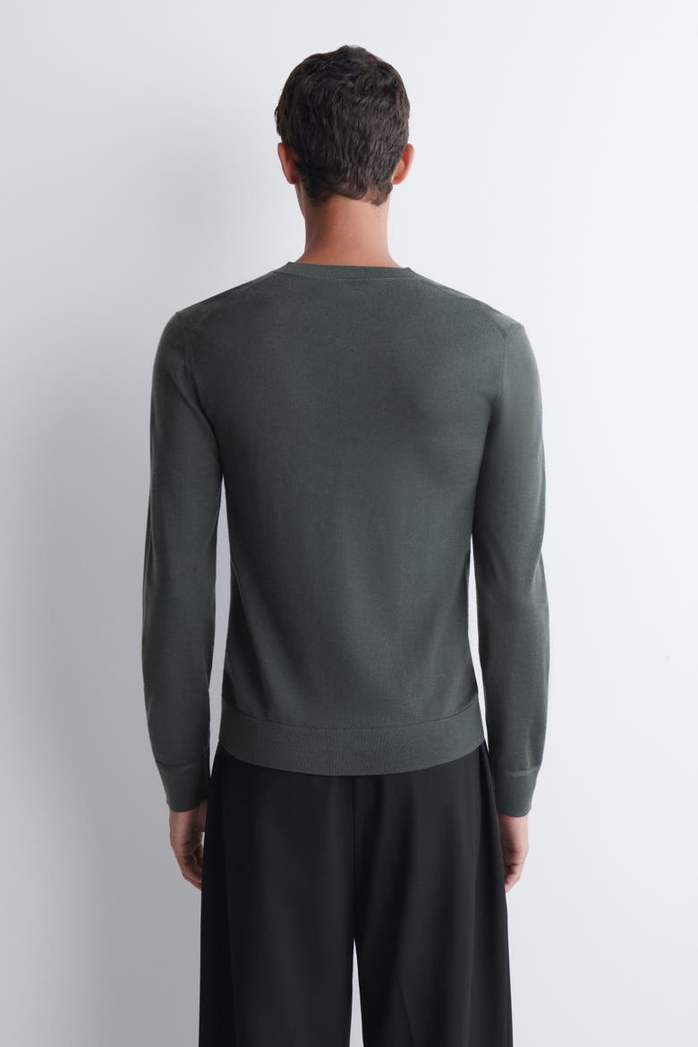 Slim Merino Wool Henley Top, Alternate, color, DARK GRAY