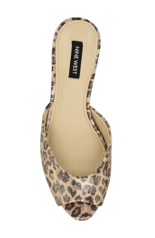 Nine West Women's Luvlie Open Toe Kitten Heel Dress Sandals In Gold