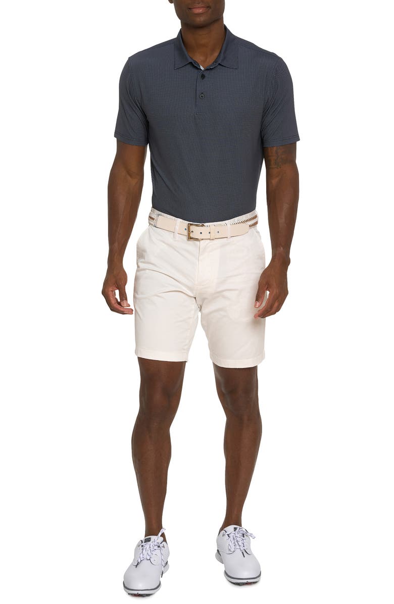 Robert Graham Hyde Bird's Eye Performance Polo, Alternate, color, Black