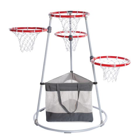 4-Hoop Basketball Play Set with Storage Bag