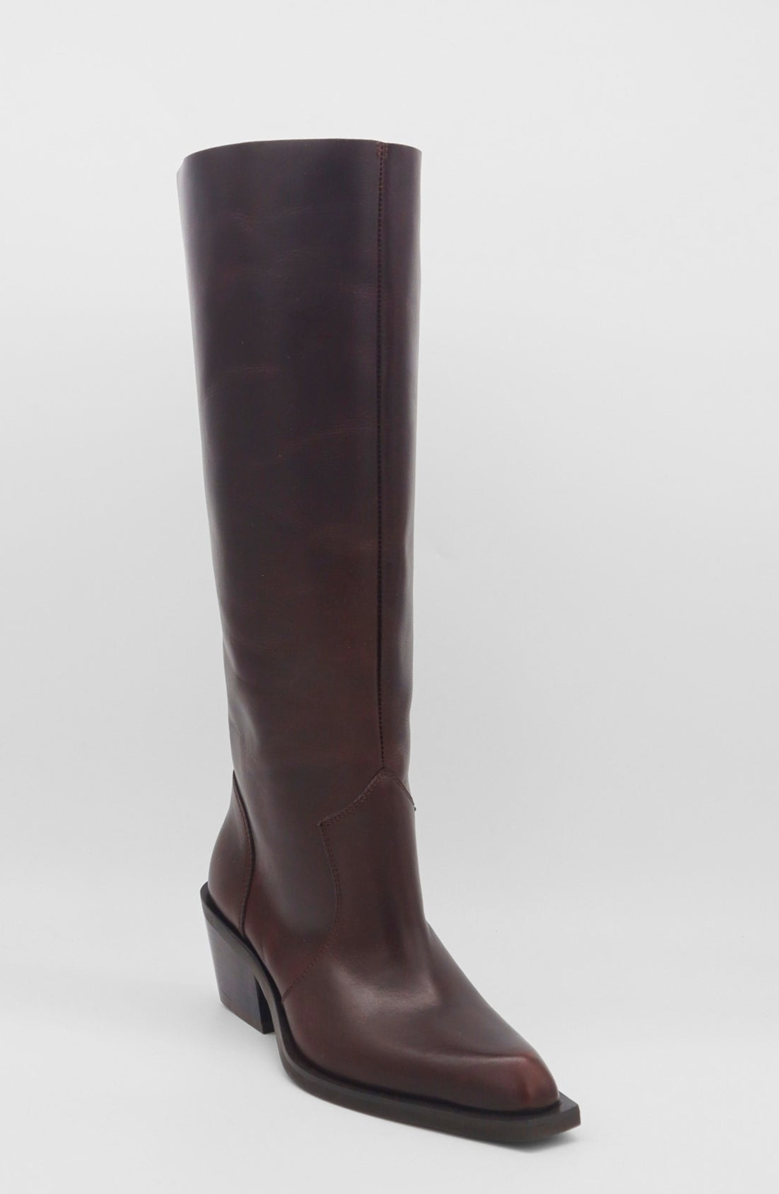 STIVALI NEW YORK Runaway Knee High Leather Boots, Main, color, Mahogany