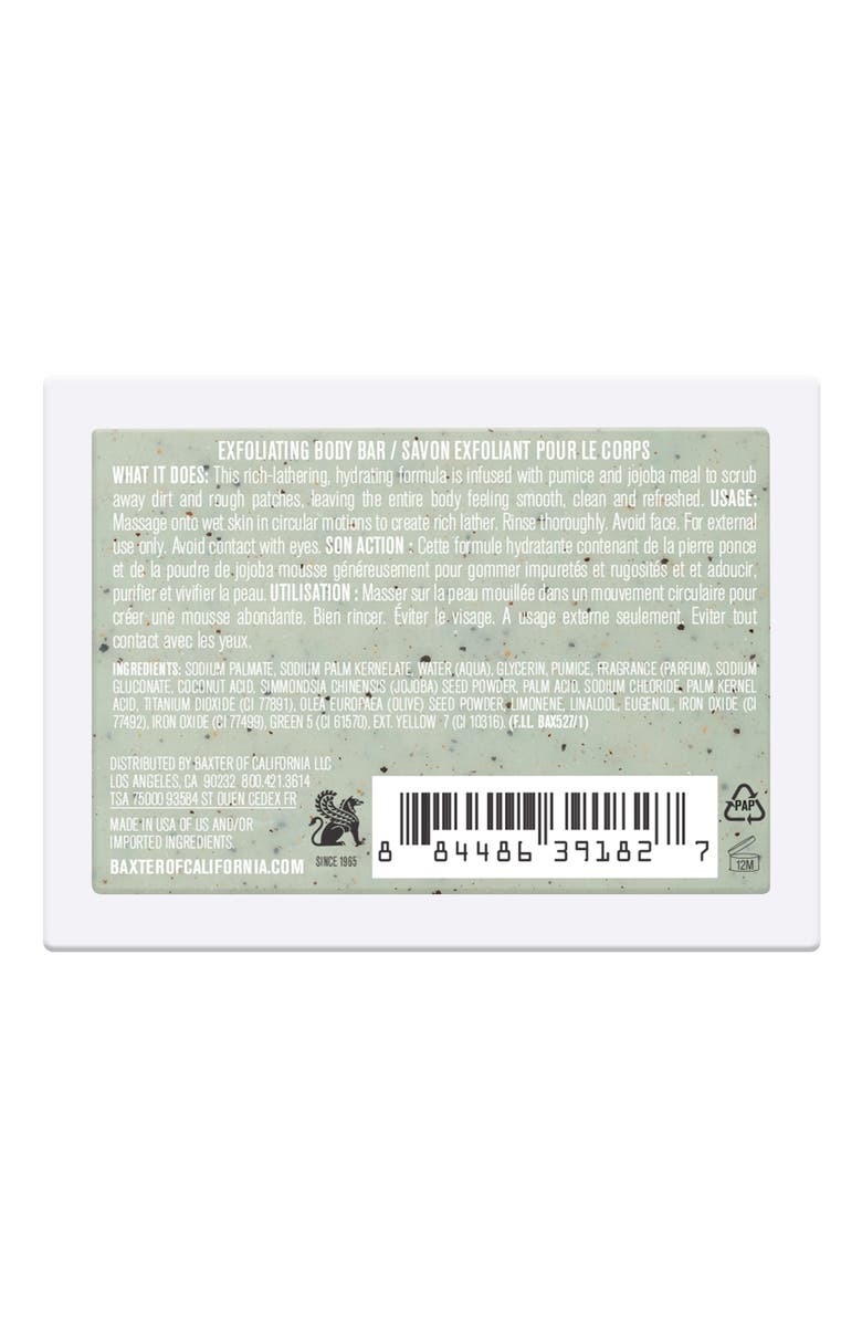 Baxter of California Cedarwood & Oakmoss Essence Exfoliating Body Bar, Alternate, color, 