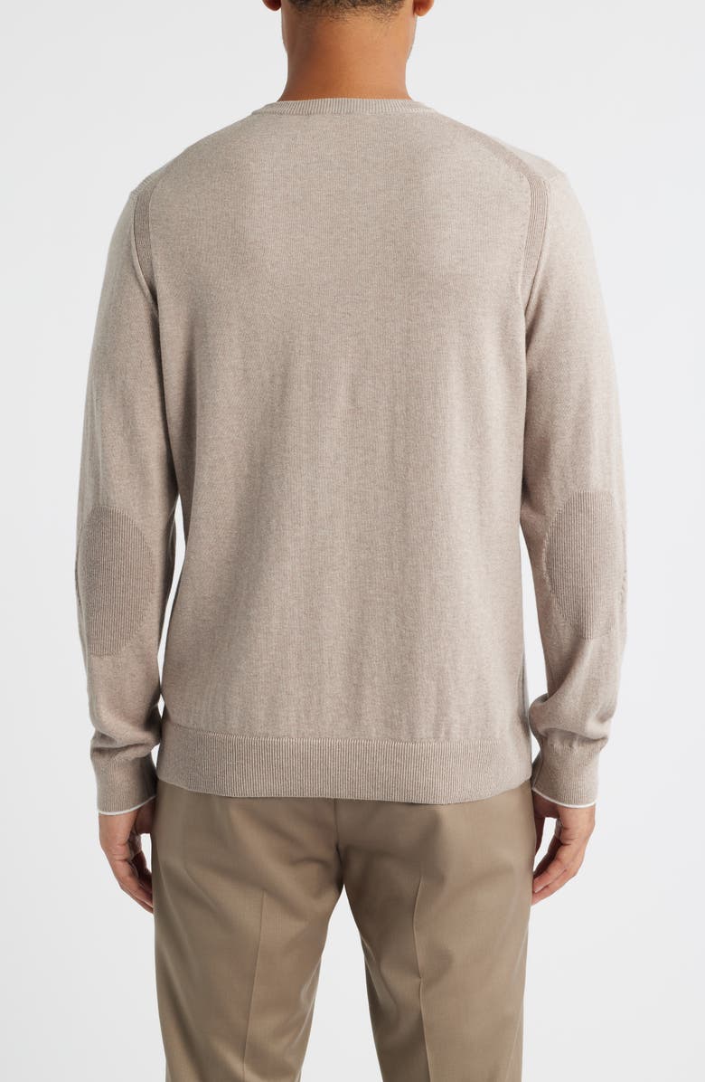Jack Victor Grassi Crewneck Cotton & Cashmere Sweater, Alternate, color, Khaki