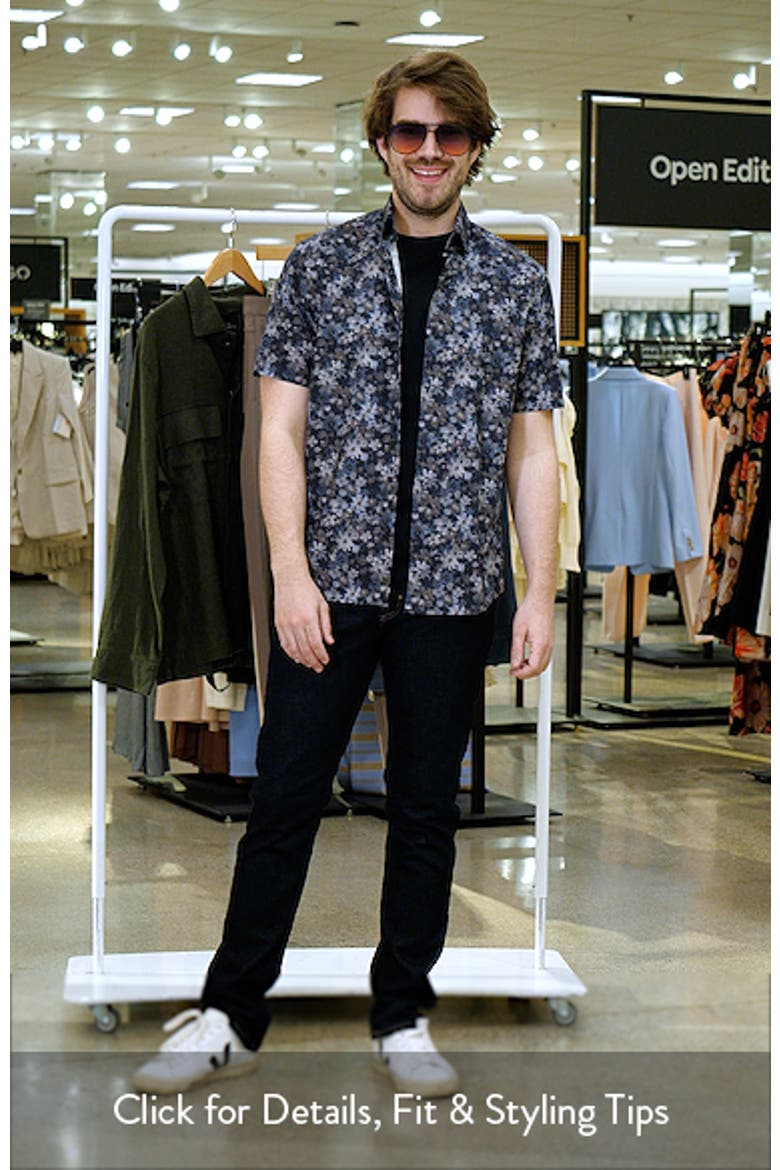 Kyoto Floral Short Sleeve Cotton Button-Up Shirt video