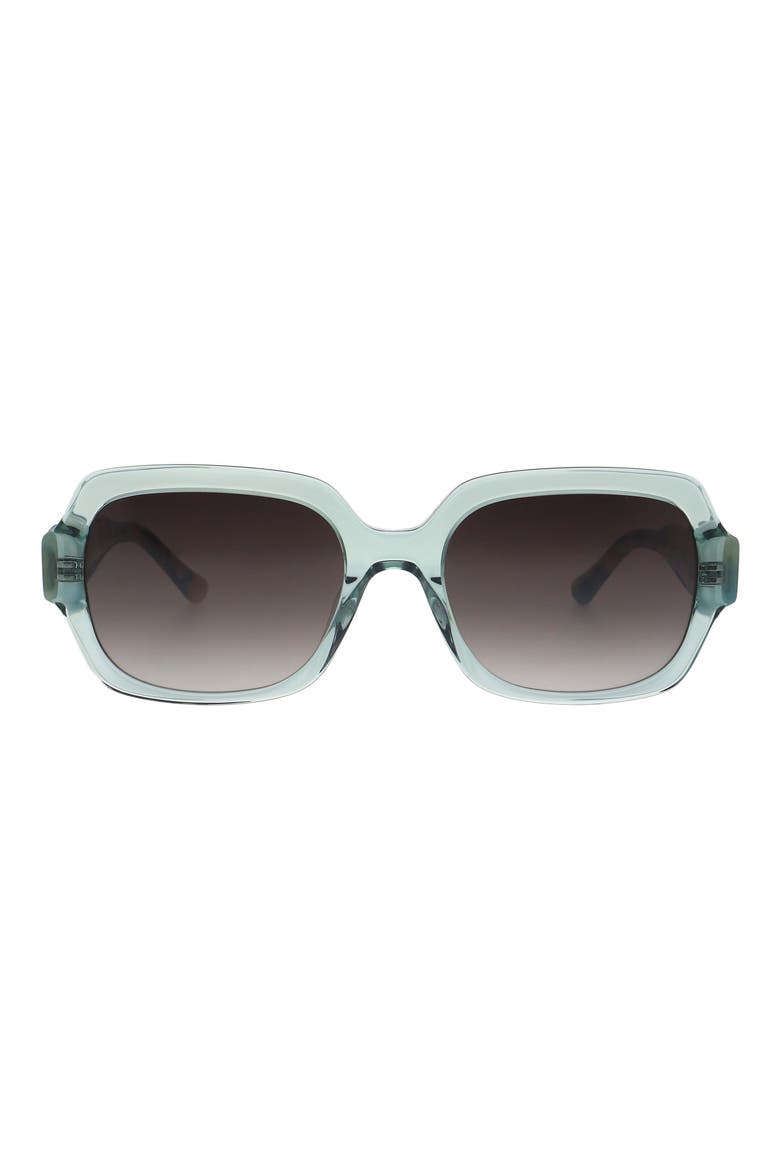 55mm Rectangular Sunglasses, Main, color, SEA GREEN
