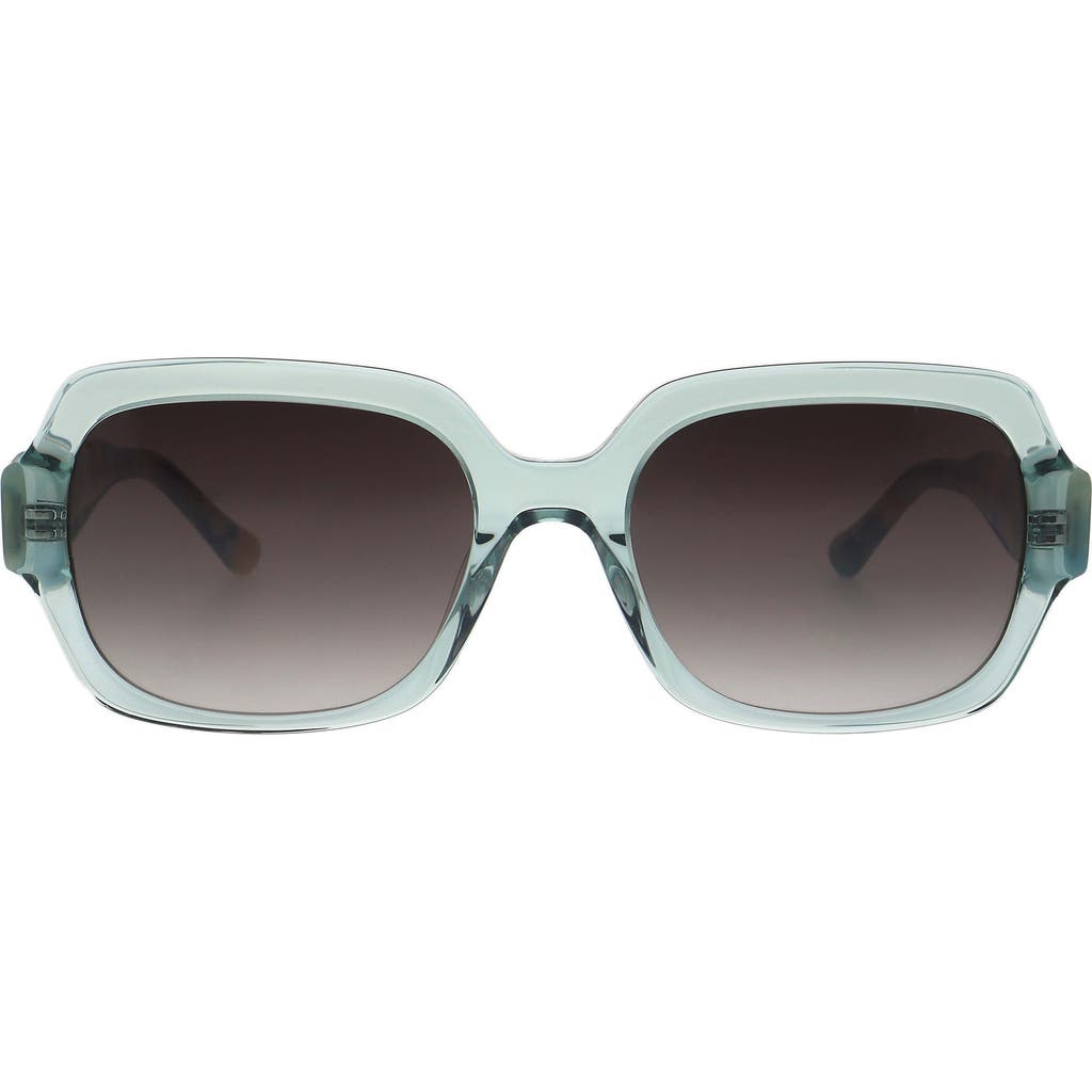 Florence By Mills 55mm Rectangular Sunglasses In Green