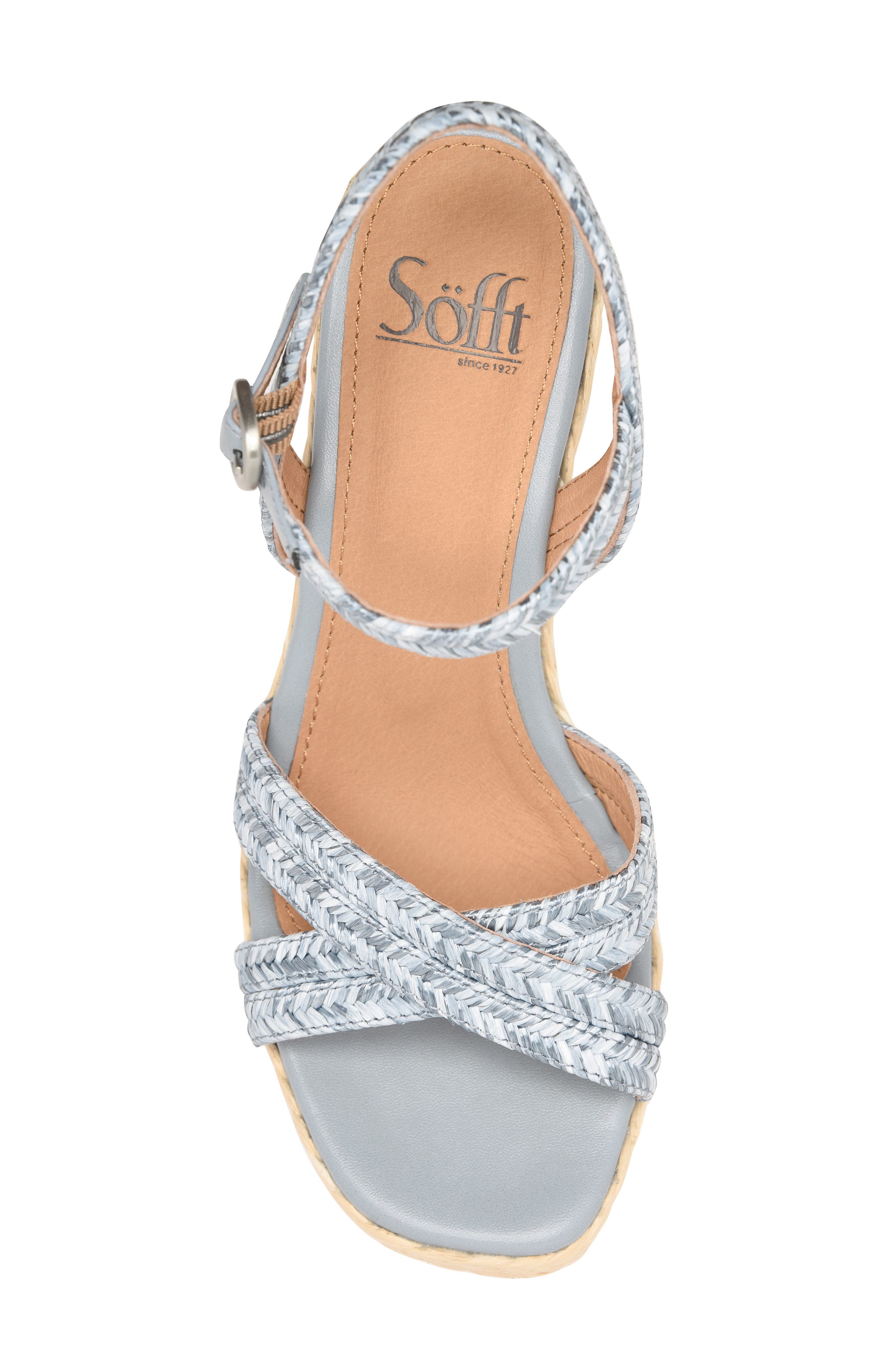 Newbury Espadrille Ankle Strap Platform Wedge Sandal, Alternate, color, BLUE