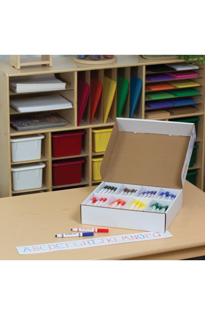Kaplan Early Learning Company Washable Broad Tip Marker Class Pack - 200 Per Box, Alternate, color, Multicolor