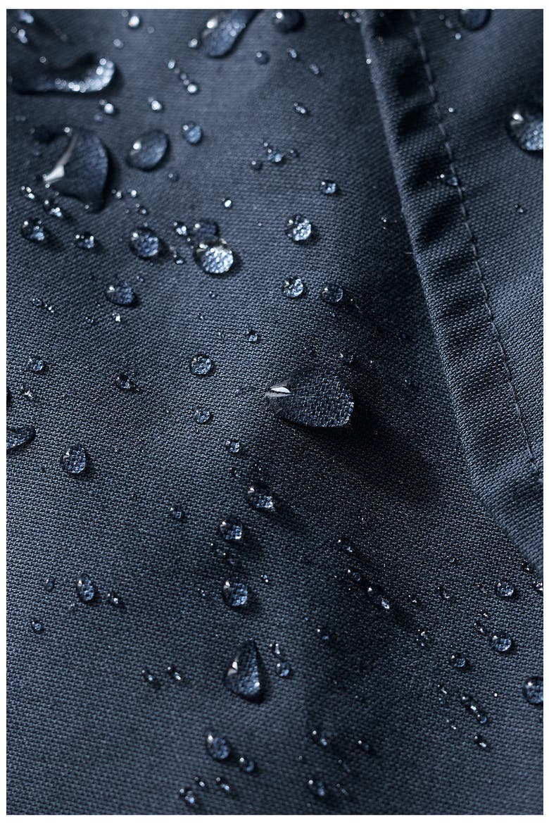 Sea Edge Waterproof Hooded Cotton Blend Rain Coat, Alternate, color, SQUID INK