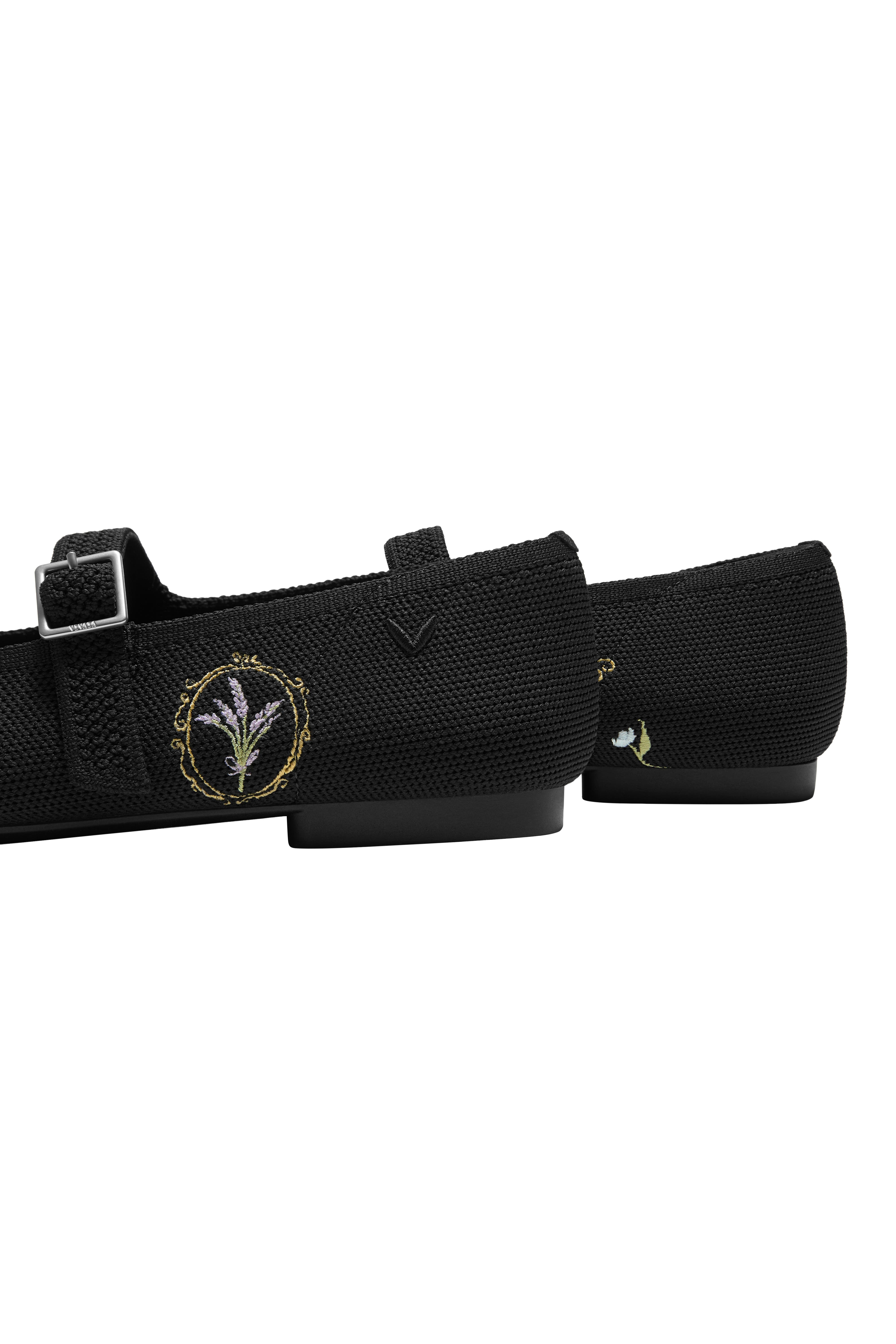 Healing Garden | Square-Toe Margot Mary Jane, Alternate, color, BLACK FRENCH FLORAL EMB