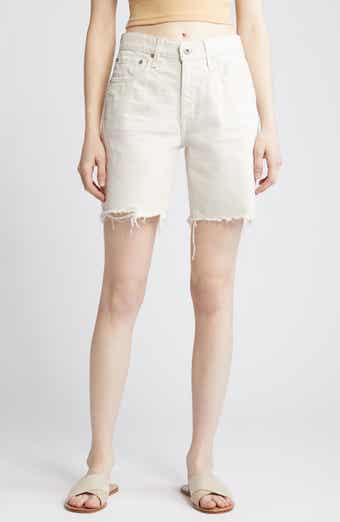 AG Ex-Boyfriend High Waist Raw Hem Denim Shorts