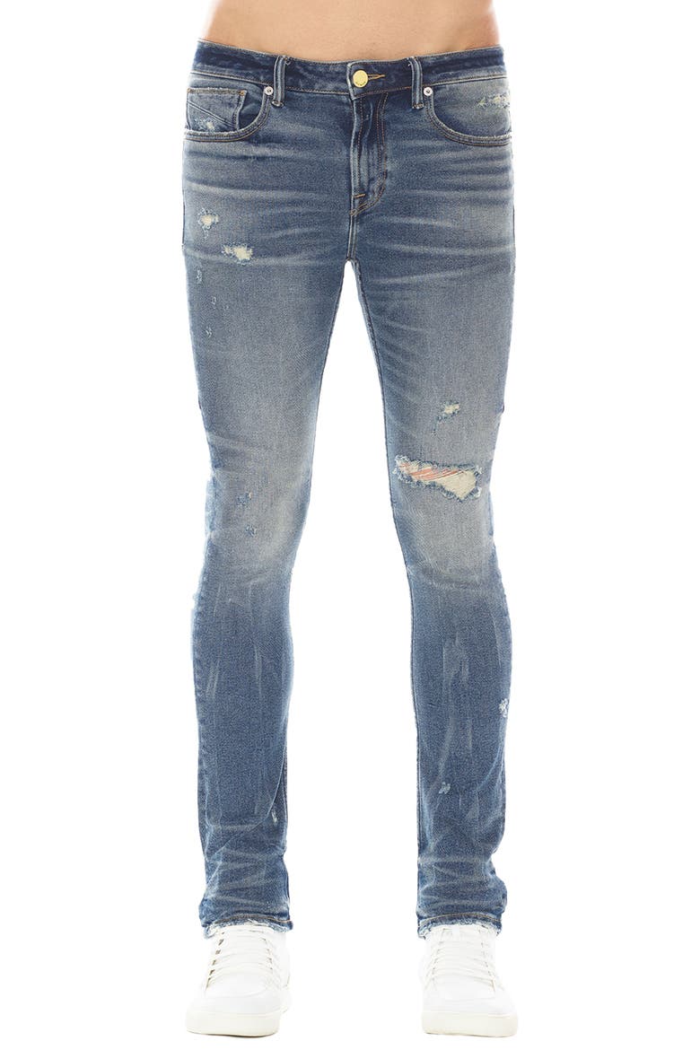 Strat Ripped Super Skinny Jeans, Main, color, TUSCANY